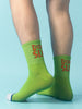 5pairs Men Slogan Graphic Crew Socks