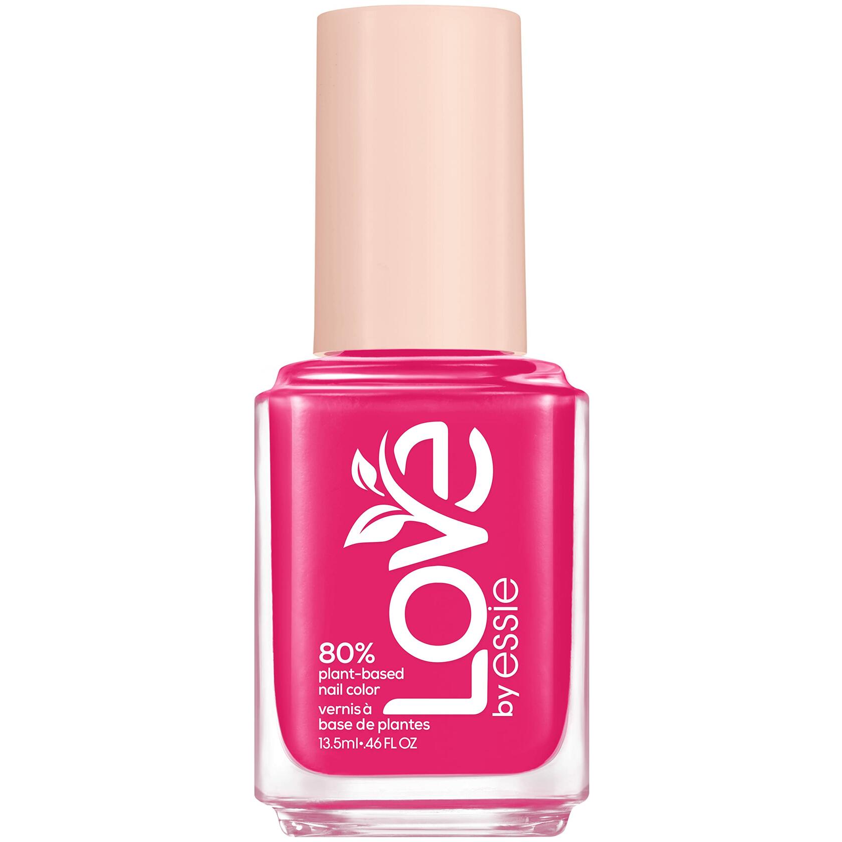 LOVE by essie Nail Polish, 80% Plant-based, Salon-Quality, Vegan, Pink, Self-Love Rush, 0.46 Fl Oz, 12 count