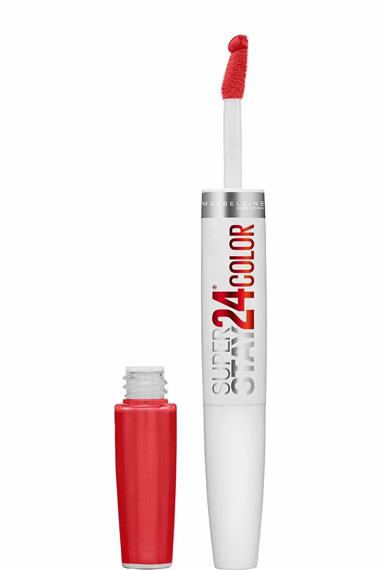 Maybelline New York SuperStay 24 2-Step Liquid Lipstick Makeup, Steady Red-Y, 1 kit, 12 count