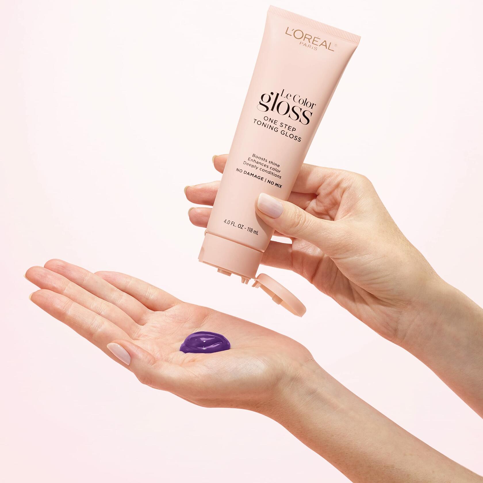 L’Oréal Paris Le Color Gloss One Step In-Shower Toning Hair Gloss, Iridescent Plum Purple, 4 Ounce, 12 count