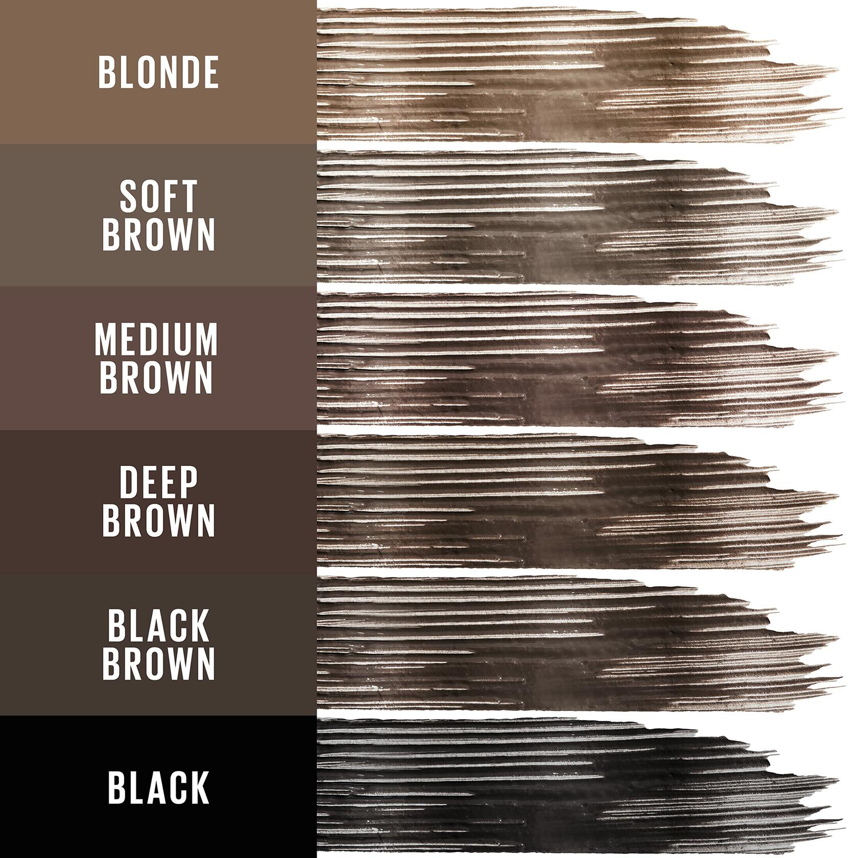 Maybelline Tattoo Studio Brow Styling Gel, Waterproof Eyebrow Make Up, Brow Tint for Up to 36HR Wear, Black, 12 Count