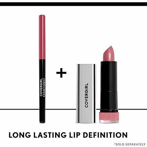 COVERGIRL - Exhibitionist All-Day Lip Liner, Retractable Tip, Easy application, Smudge, Transfer, Mask - Proof, 100% Cruelty-Free, plum partner, 12 count