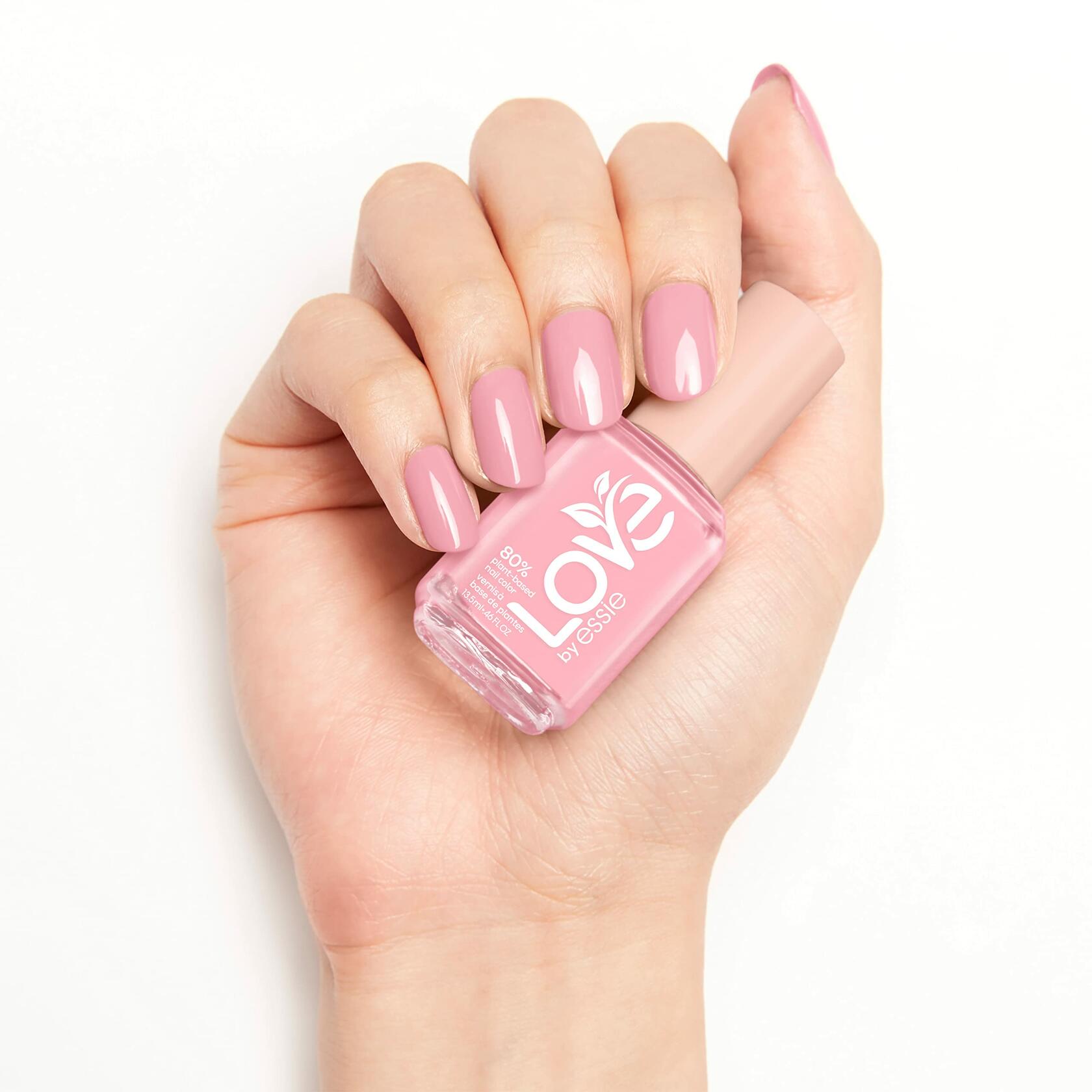 LOVE by essie Nail Polish, 80% Plant-based, Salon-Quality, Vegan, Pink, Free In Me, 0.46 Fl Oz, 12 count