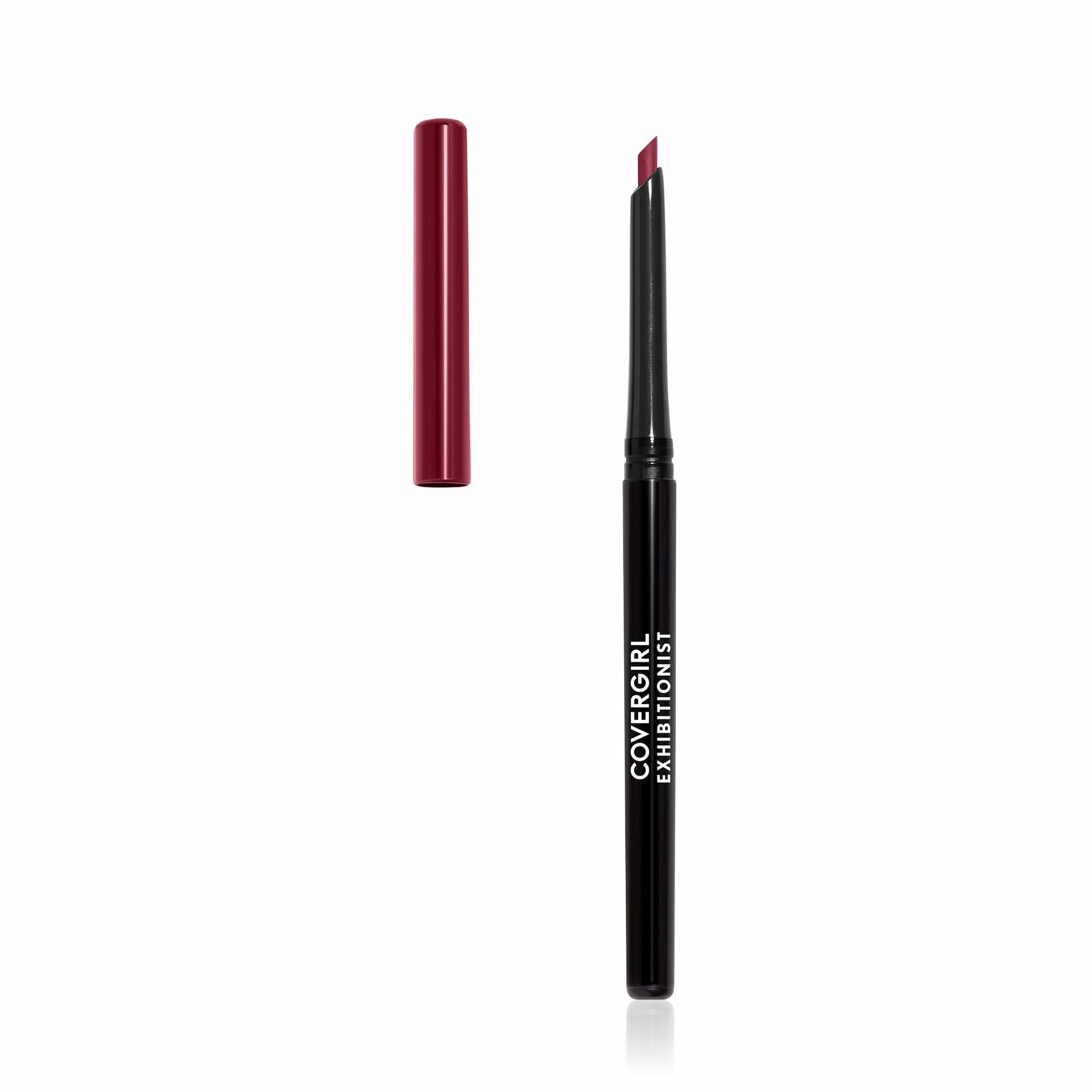 COVERGIRL - Exhibitionist All-Day Lip Liner, Retractable Tip, Easy application, Smudge, Transfer, Mask - Proof, 100% Cruelty-Free, plum partner, 12 count