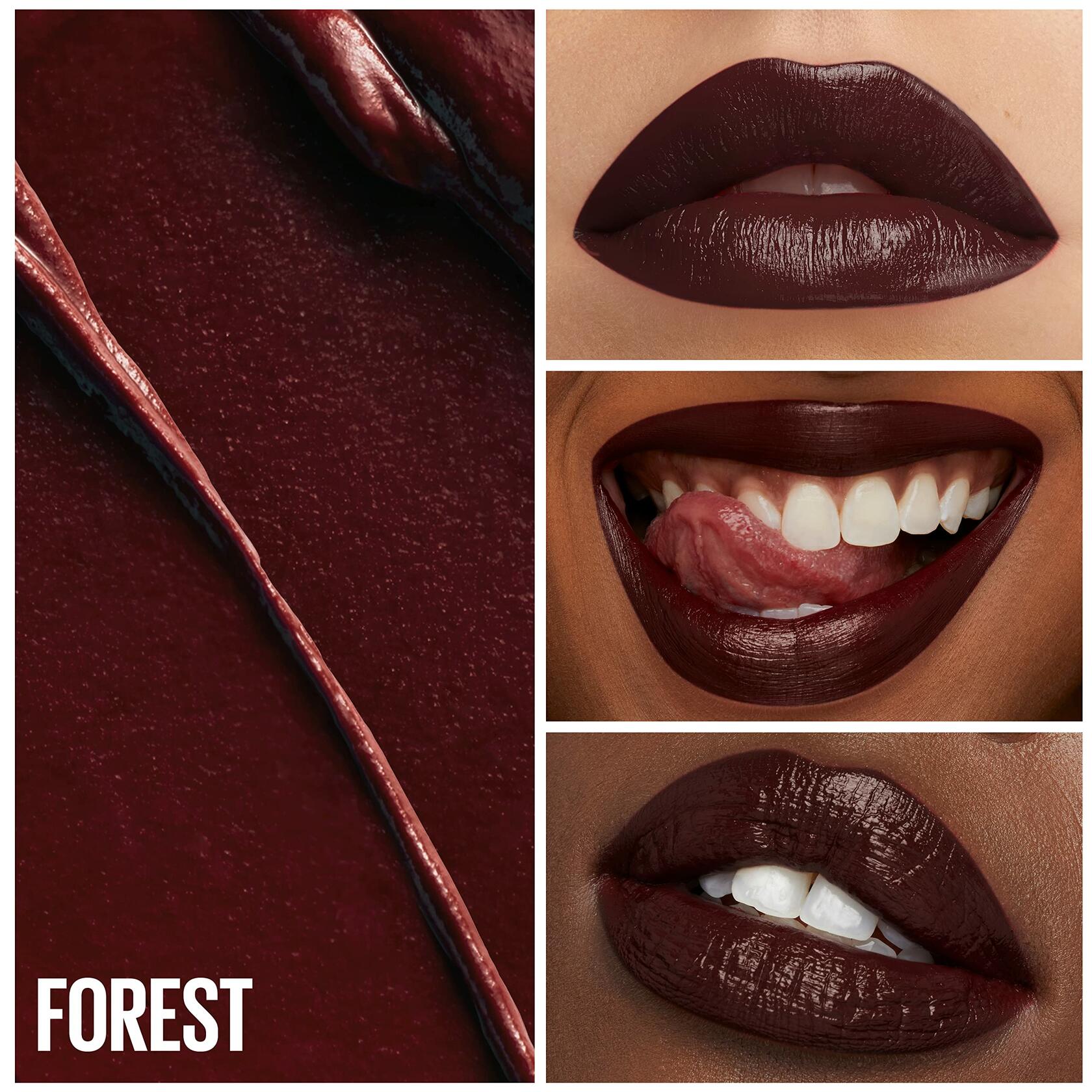 Maybelline Green Edition Butter Cream High-Pigment Bullet Lipstick, Forest, Plum Brown, 0.12 oz, 12 count