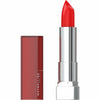 Maybelline Color Sensational Lipstick, Lip Makeup, Cream Finish, Hydrating Lipstick, Nude, Pink, Red, Plum Lip Color, On Fire Red, 0.15 oz; 12 count