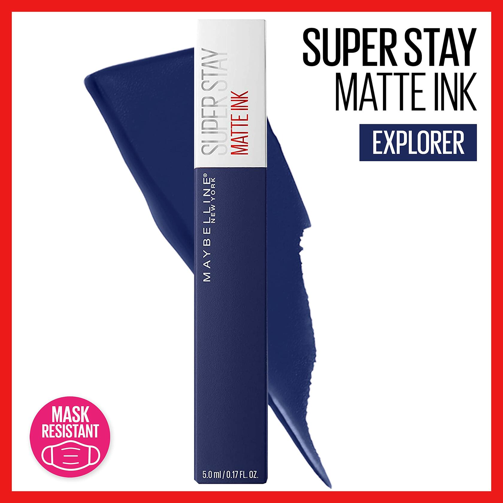 Maybelline New York SuperStay Matte Ink Liquid Lipstick, City Edition, Explorer, 0.17 Ounce, 12 count