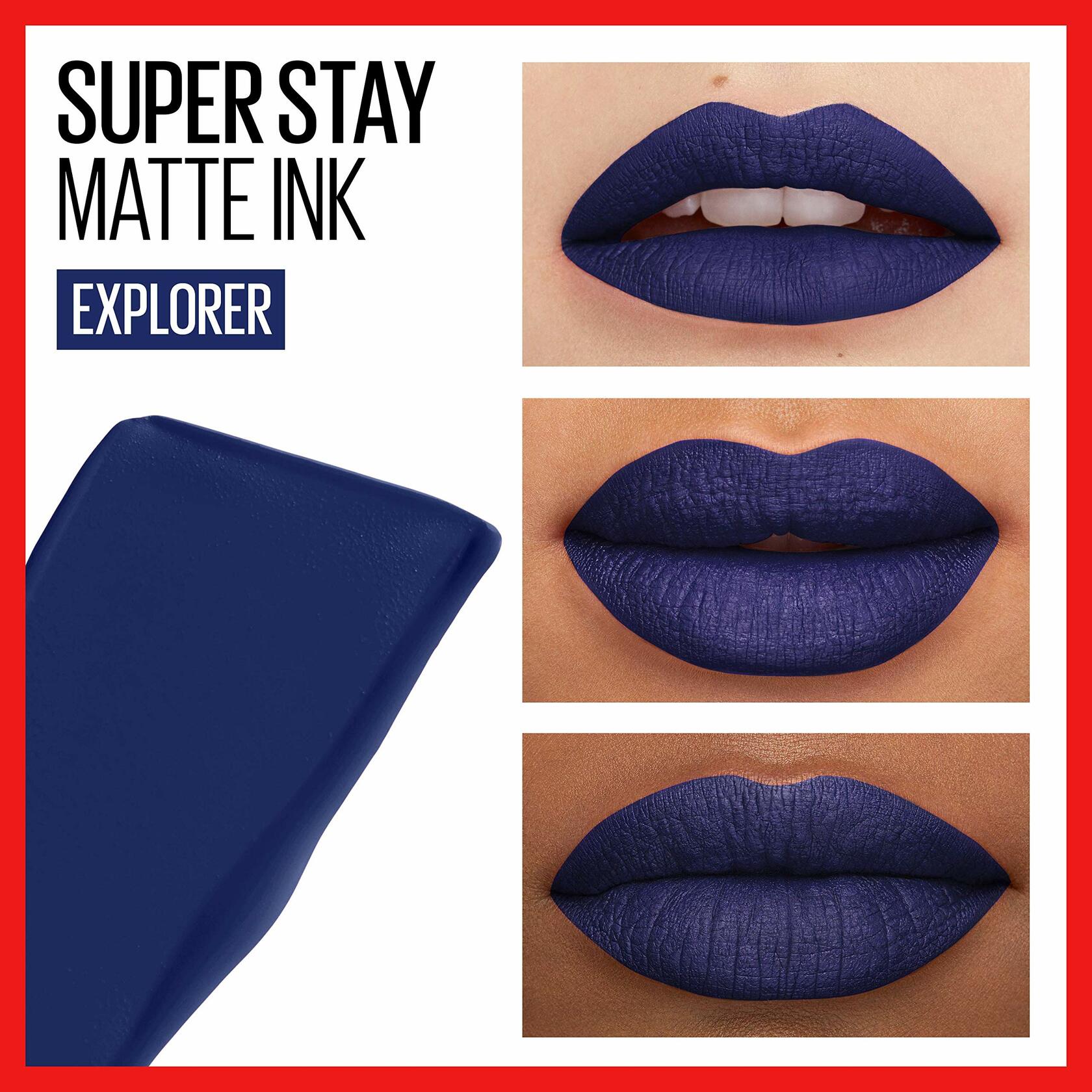 Maybelline New York SuperStay Matte Ink Liquid Lipstick, City Edition, Explorer, 0.17 Ounce, 12 count