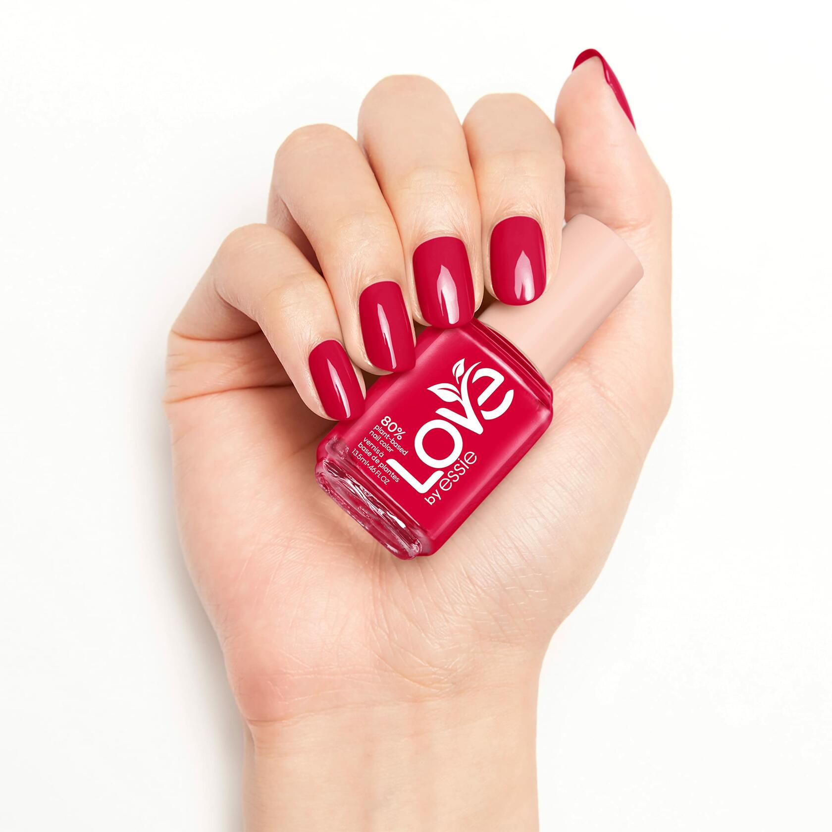 LOVE by essie Nail Polish, 80% Plant-based, Salon-Quality, Vegan, Ruby Red, I Am The Spark, 0.46 Fl Oz, 12 count