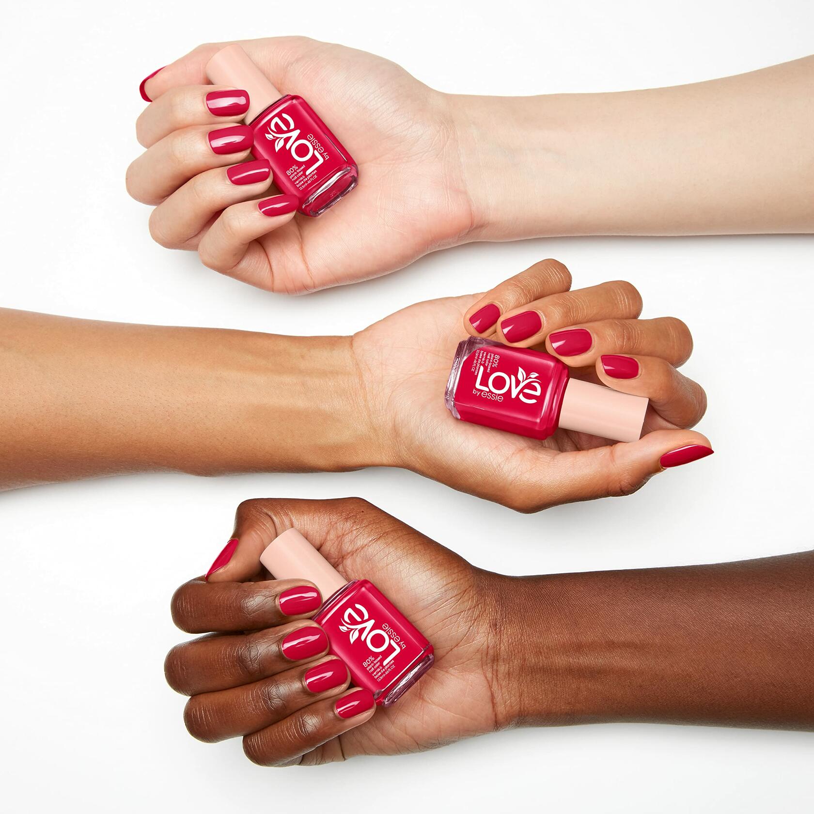 LOVE by essie Nail Polish, 80% Plant-based, Salon-Quality, Vegan, Ruby Red, I Am The Spark, 0.46 Fl Oz, 12 count