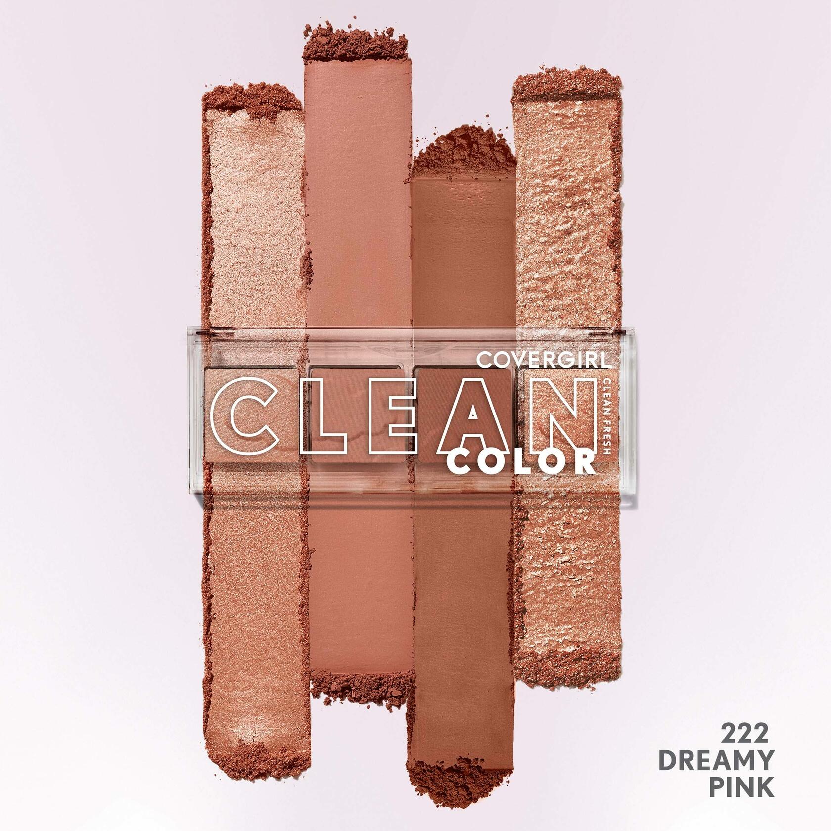 COVERGIRL Clean Fresh Color Clean Eyeshadow Dreamy Pink, 12 count