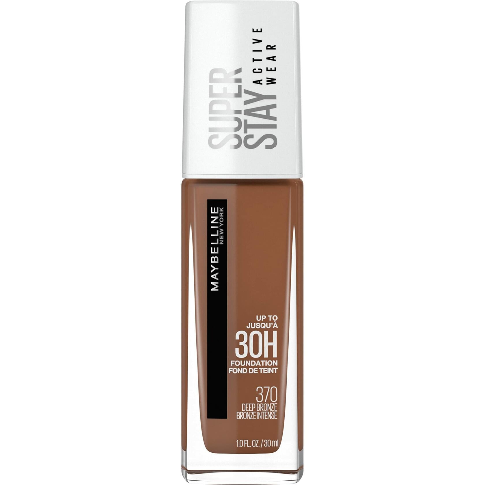 Maybelline Super Stay Full Coverage Liquid Foundation Active Wear Makeup, Deep Bronze, 12 Count