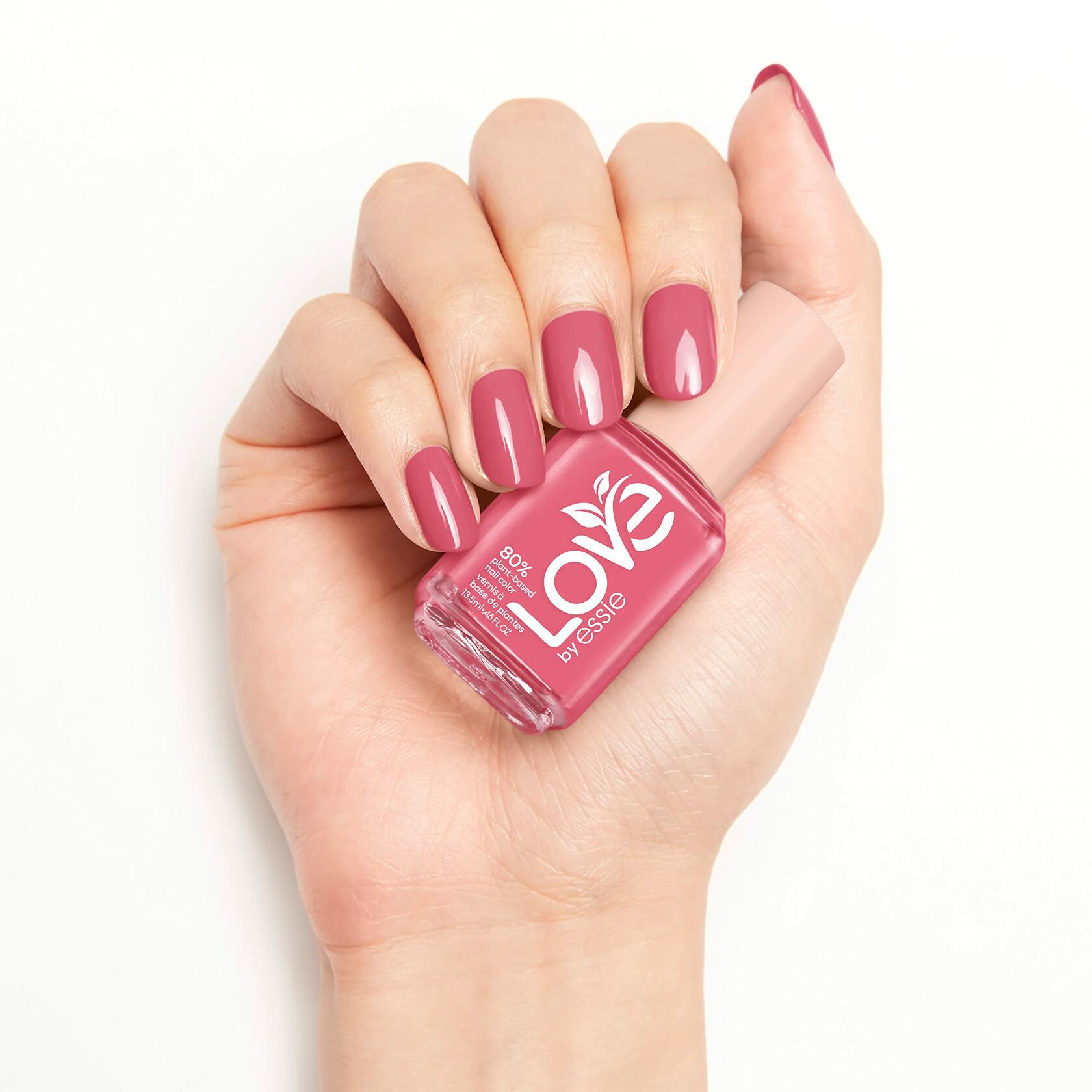 LOVE by essie Nail Polish, 80% Plant-based, Salon-Quality, Vegan, Pink, Spinning In Joy, 0.46 Fl Oz,12 count