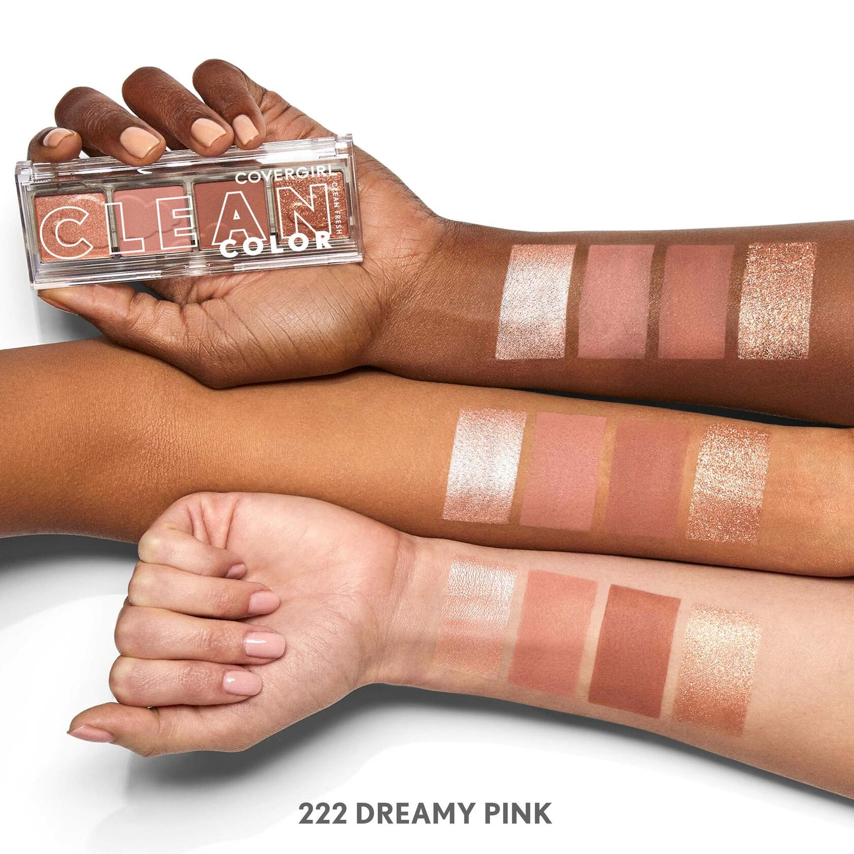 COVERGIRL Clean Fresh Color Clean Eyeshadow Dreamy Pink, 12 count