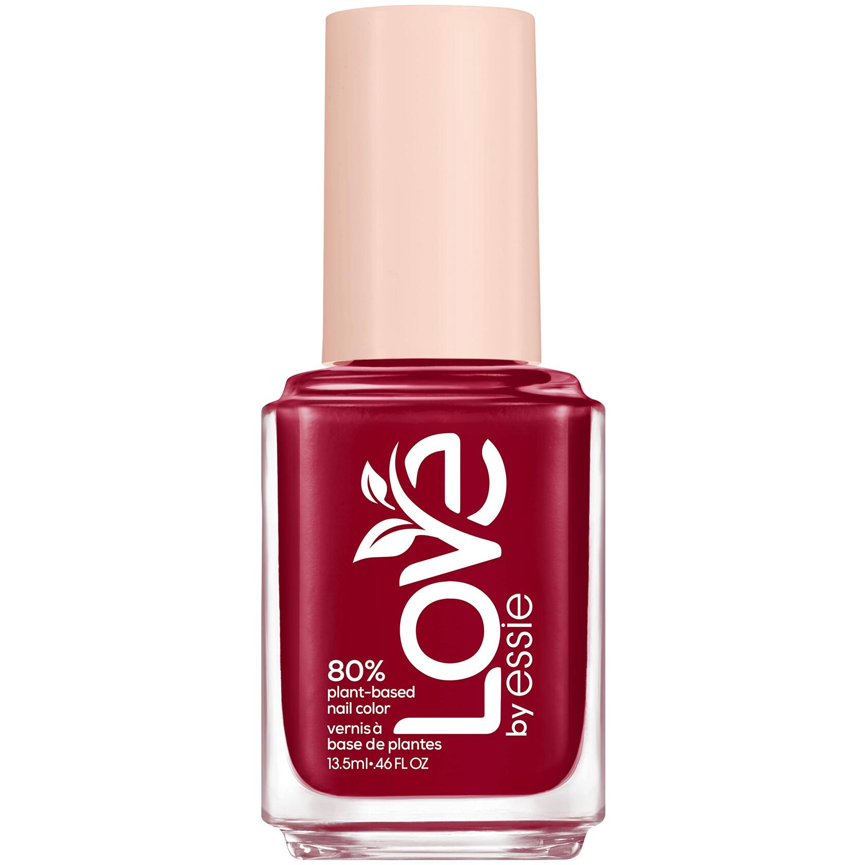 LOVE by essie Nail Polish, 80% Plant-based, Salon-Quality, Vegan, Wine Red, I Am The Moment, 0.46 Fl Oz, 12 count
