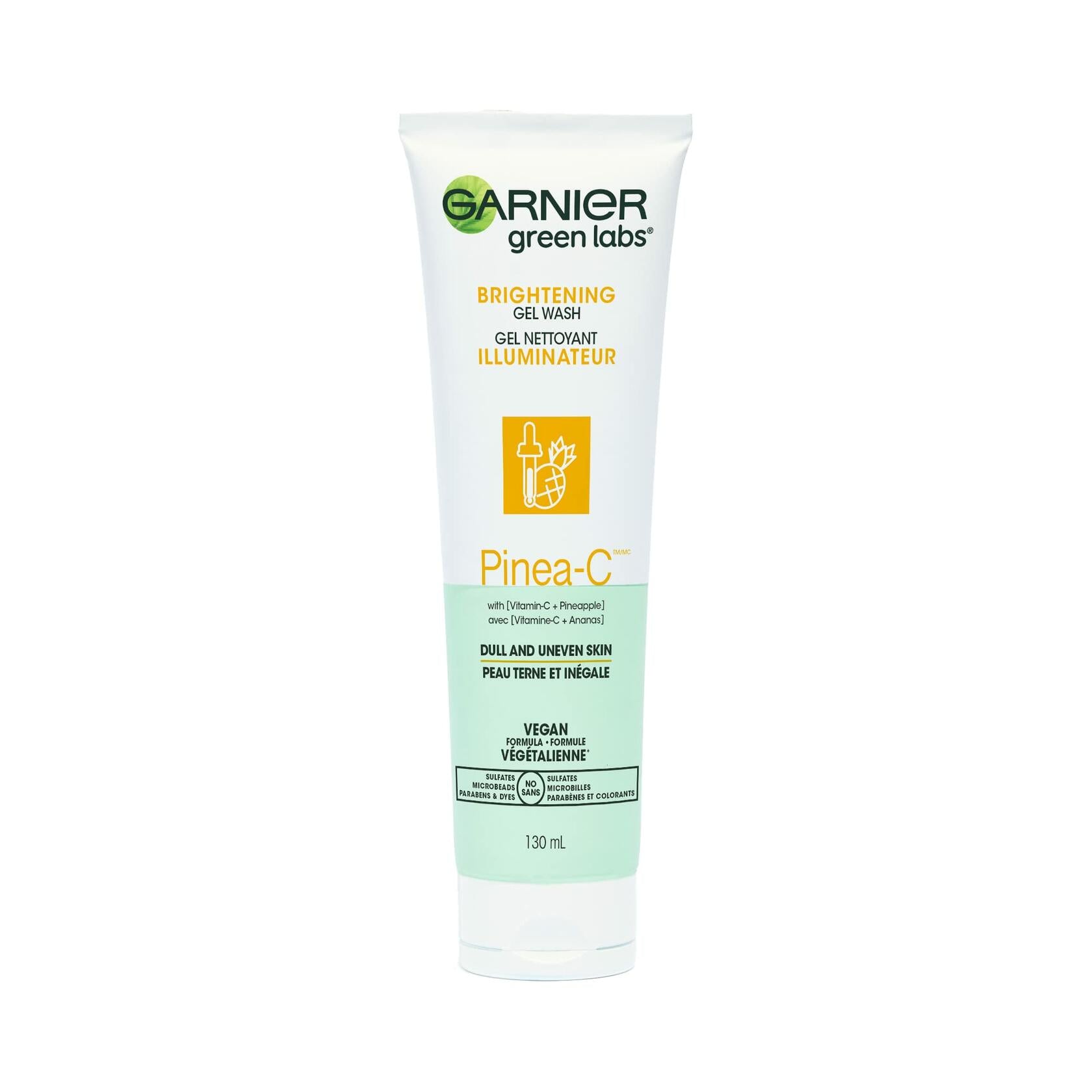 Garnier SkinActive Green Labs Brightening Gel Washable Cleanser with Vitamin C, Pinea-C, Pineapple, 13.2 Fl Oz, 12 count