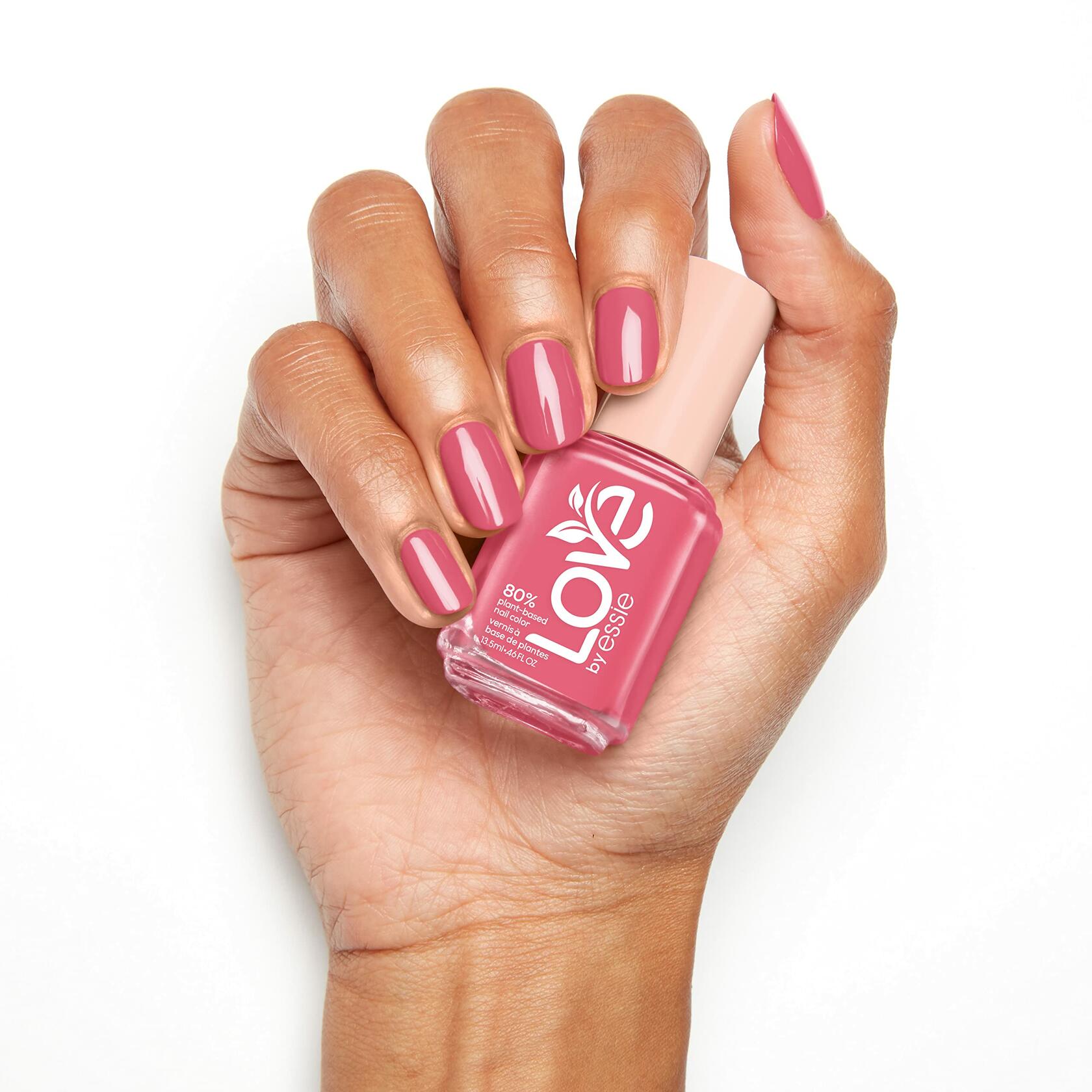 LOVE by essie Nail Polish, 80% Plant-based, Salon-Quality, Vegan, Pink, Spinning In Joy, 0.46 Fl Oz,12 count