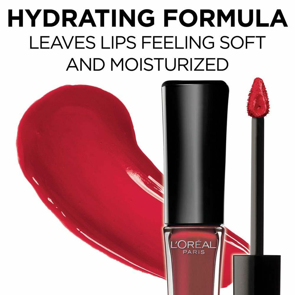 L’Oreal Paris Makeup Infallible 8 Hour Hydrating Lip Gloss, Fiery, 0.21 Fl Oz, 12 count