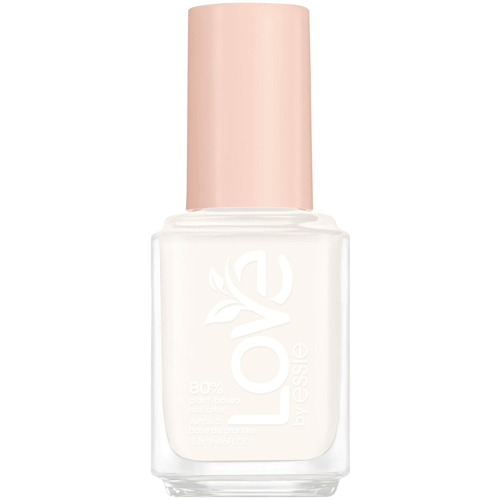 LOVE by essie Nail Polish, 80% Plant-based, Salon-Quality, Vegan, White, Blessed Never Stressed, 0.46 Fl Oz, 12 count