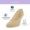 Peds Women's Moisture Wicking Low Cut No Show Socks, 6-Pairs, Nude, Shoe Size: 5-10, 12 count
