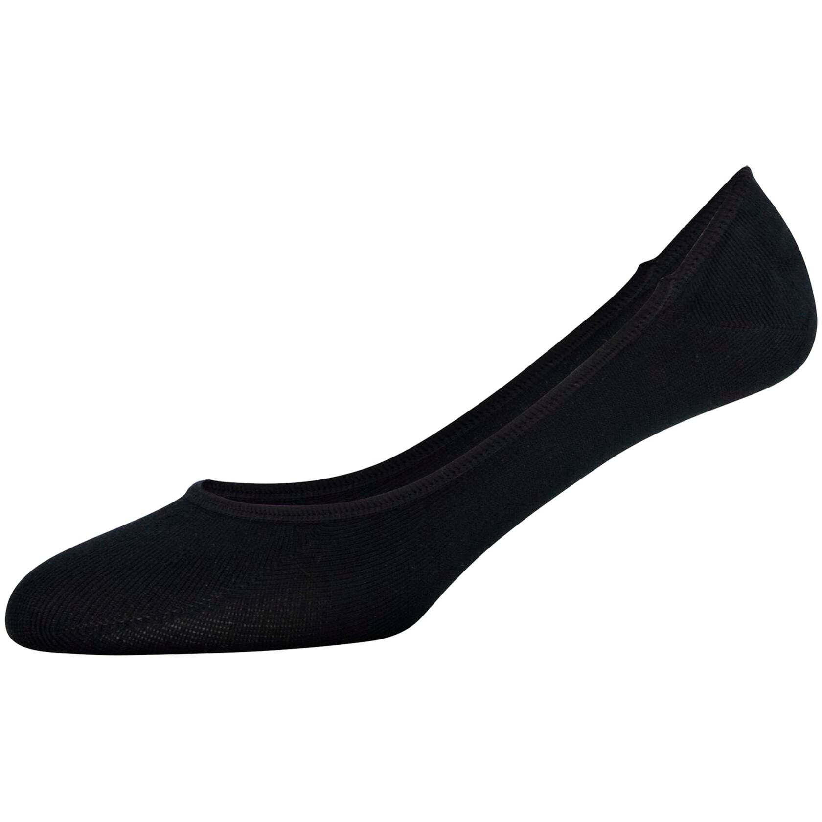 Peds Women's Lightweight Low Cut No Show Socks, Multipairs, Black (6-Pairs), Shoe Size: 5-10, 12 count