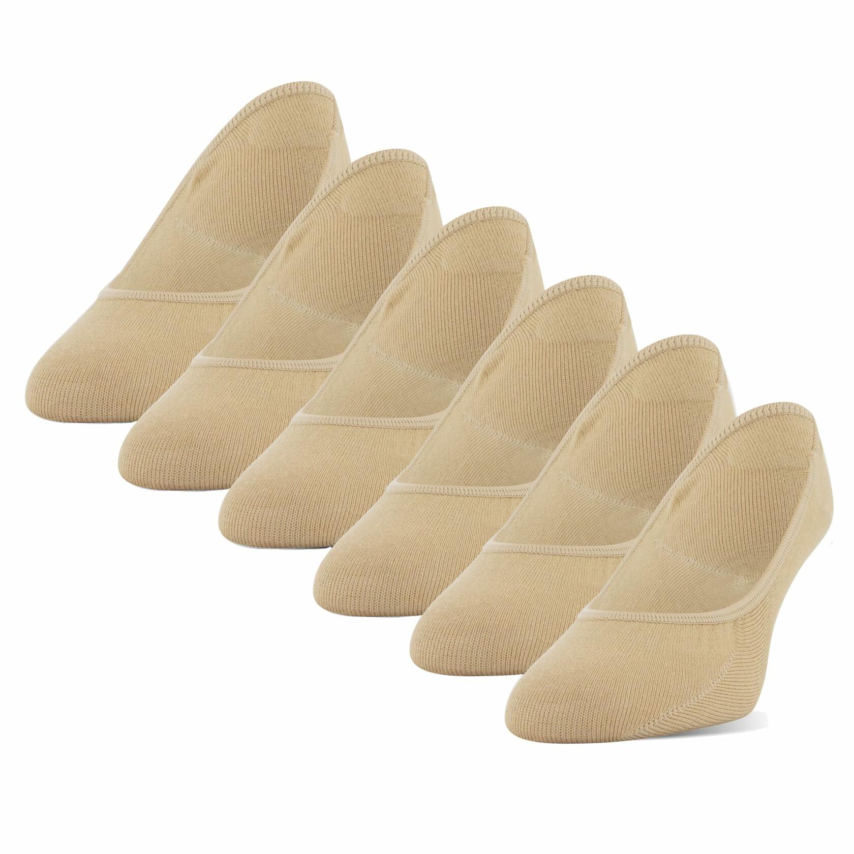 Peds Women's Moisture Wicking Low Cut No Show Socks, 6-Pairs, Nude, Shoe Size: 5-10, 12 count