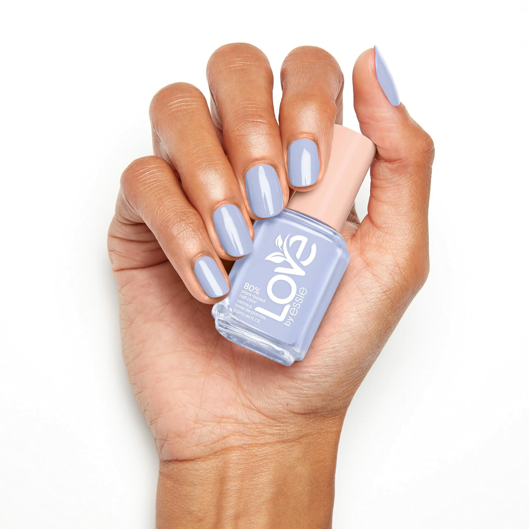 LOVE by essie Nail Polish, 80% Plant-based, Salon-Quality, Vegan, Soft Blue, Putting Myself First, 0.46 Fl Oz, 12 count