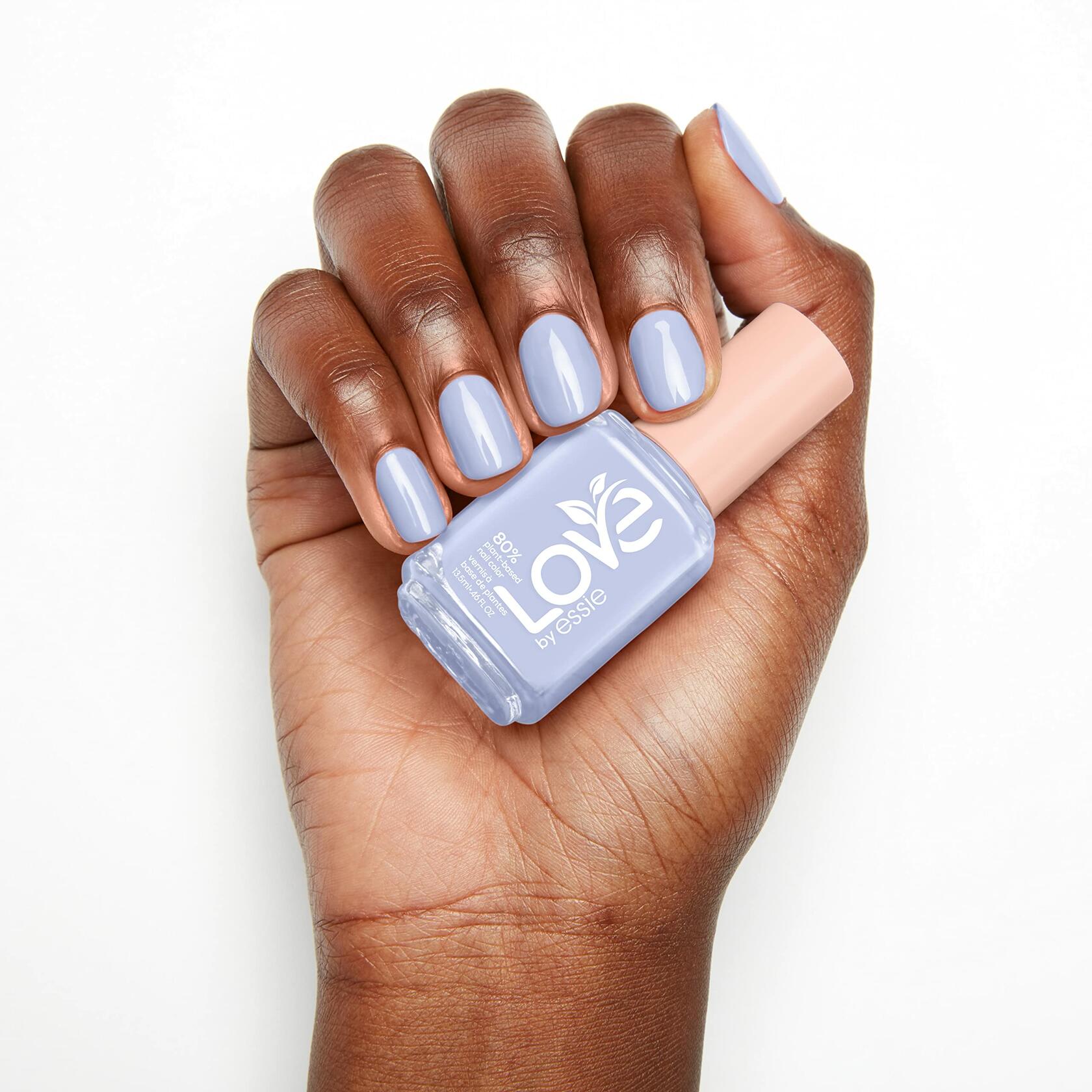 LOVE by essie Nail Polish, 80% Plant-based, Salon-Quality, Vegan, Soft Blue, Putting Myself First, 0.46 Fl Oz, 12 count