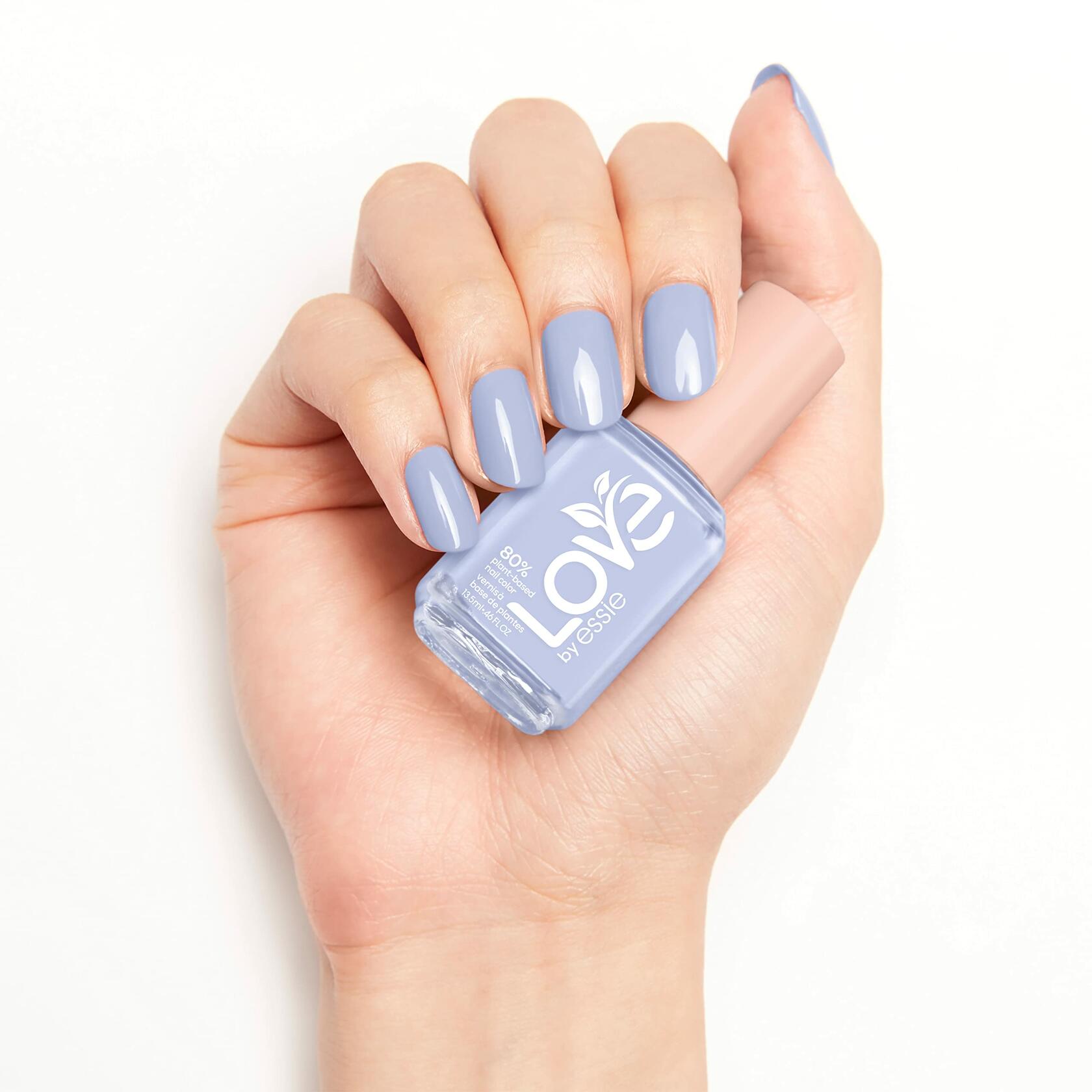 LOVE by essie Nail Polish, 80% Plant-based, Salon-Quality, Vegan, Soft Blue, Putting Myself First, 0.46 Fl Oz, 12 count