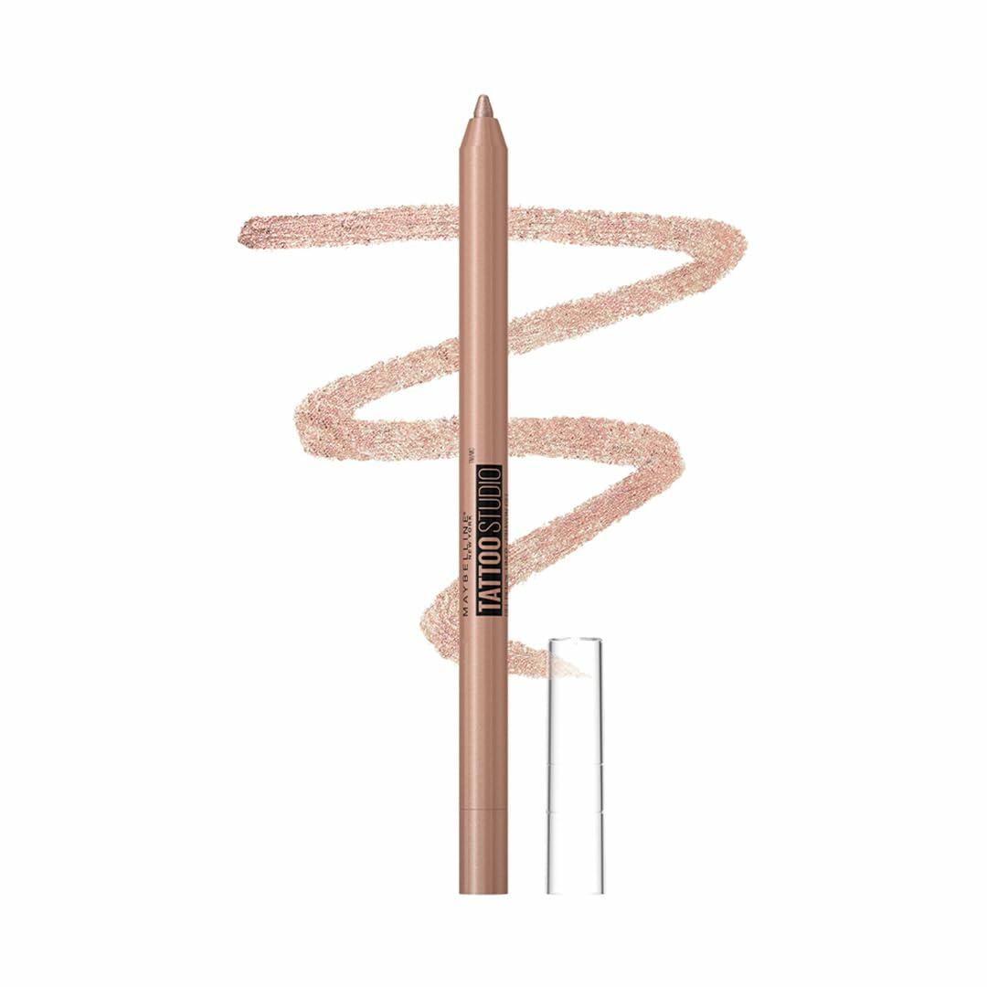 MAYBELLINE New York Tattoo Studio Long-Lasting Sharpenable Eyeliner Pencil, Waterproof Rose Quartz 0.04 oz, 12 count