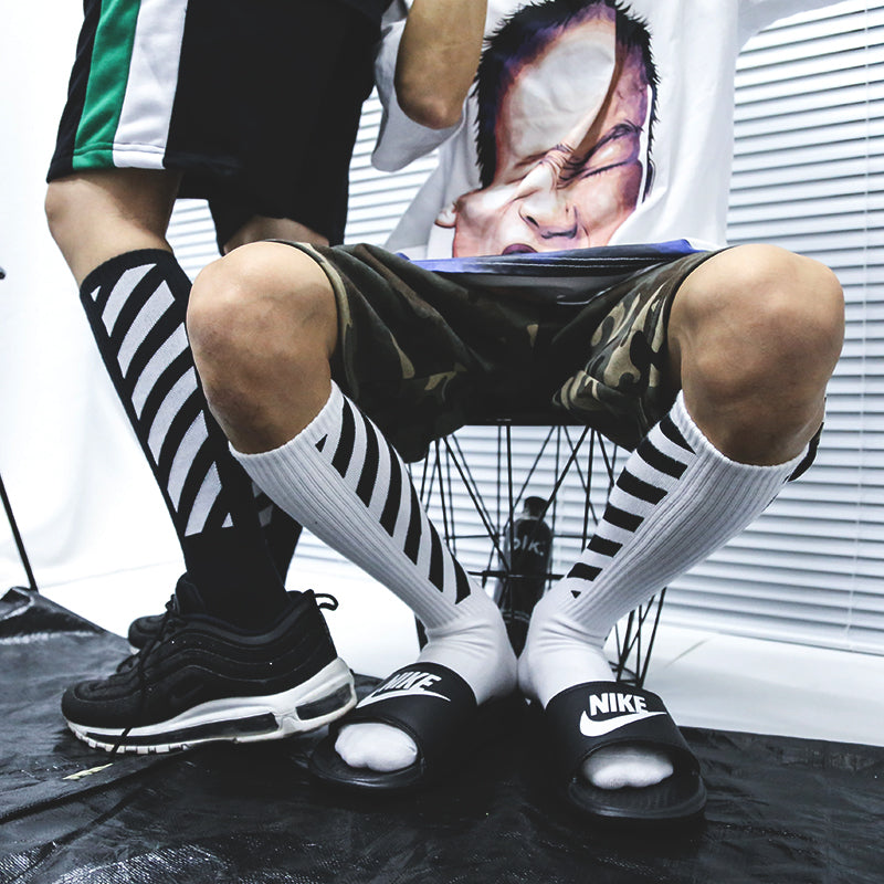 Retro Striped OFF Skateboard Socks