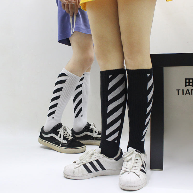 Retro Striped OFF Skateboard Socks