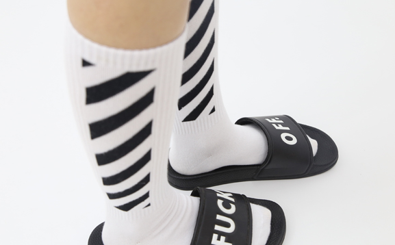 Retro Striped OFF Skateboard Socks