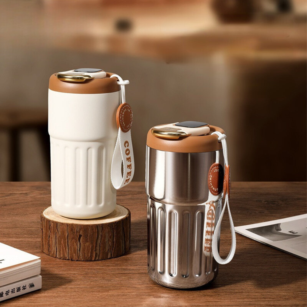 Smart  Stainless Steel LED Coffee Cup  With Temperature Display Thermos Bottle Coffee Mug Travel Mug Insulated Tumbler