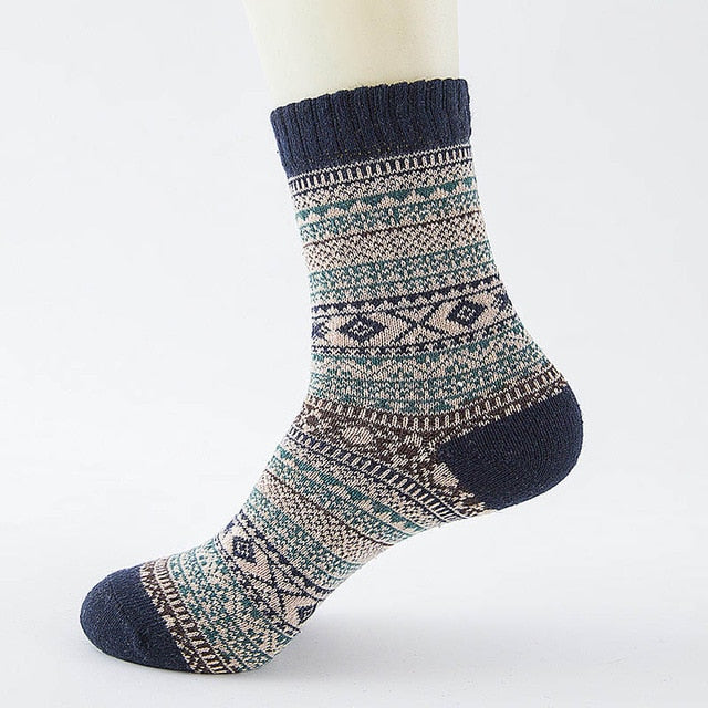 Winter Thick Warm Stripe Wool Socks Casual Calcetines Hombre Sock Business Male Socks