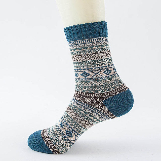 Winter Thick Warm Stripe Wool Socks Casual Calcetines Hombre Sock Business Male Socks